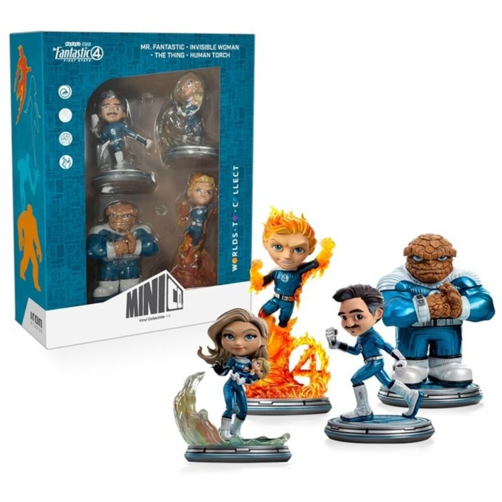Fantastic Four: First Steps - MiniCo - Metallic 4 Pack (AE Exclusive)